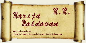 Marija Moldovan vizit kartica
